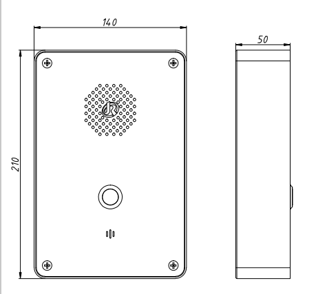 Drawing Telefono de Emergencia JR301-SC 